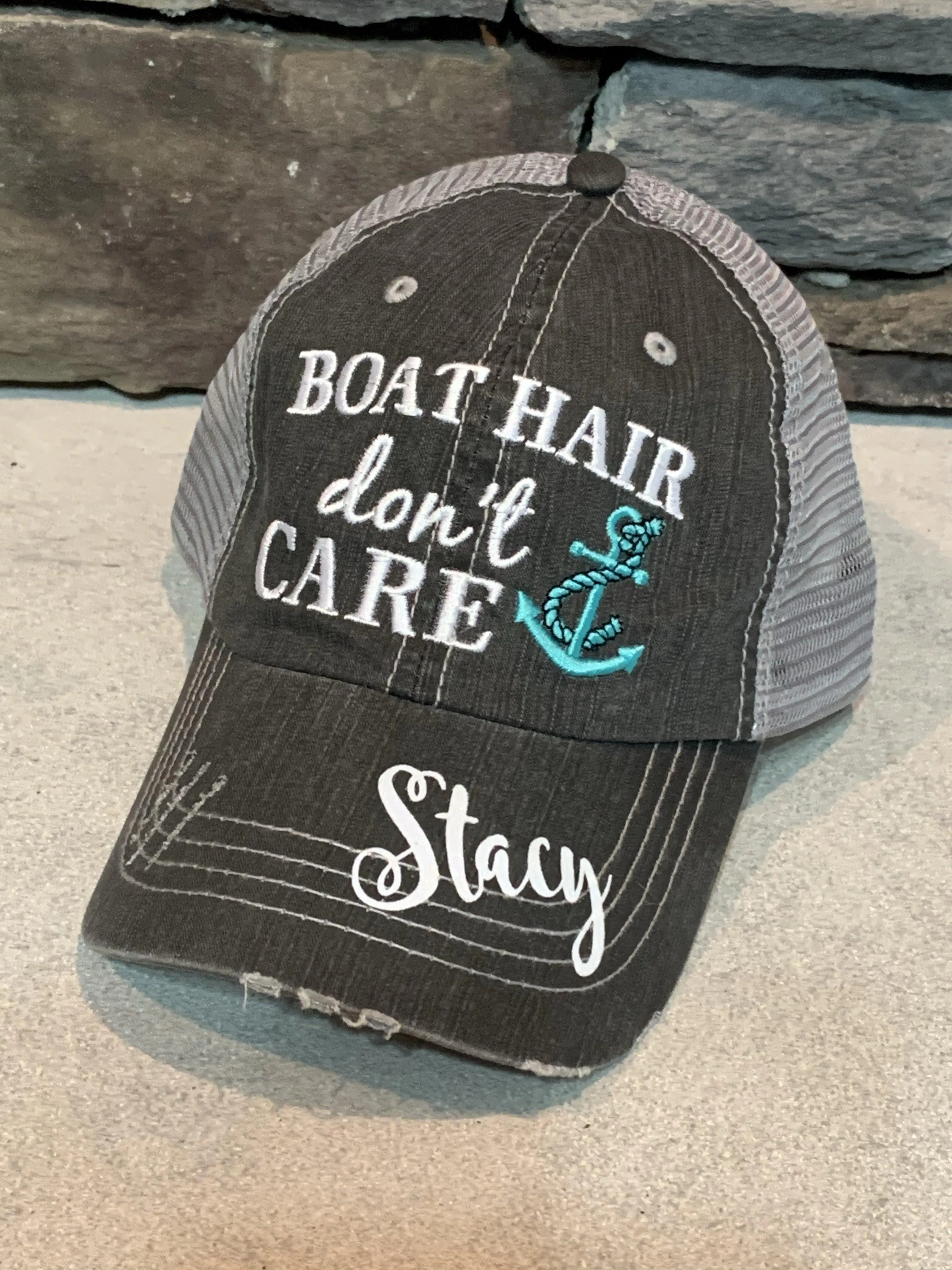 Mom hats Boy mom Girl mom Embroidered distressed womens trucker caps Personalizable