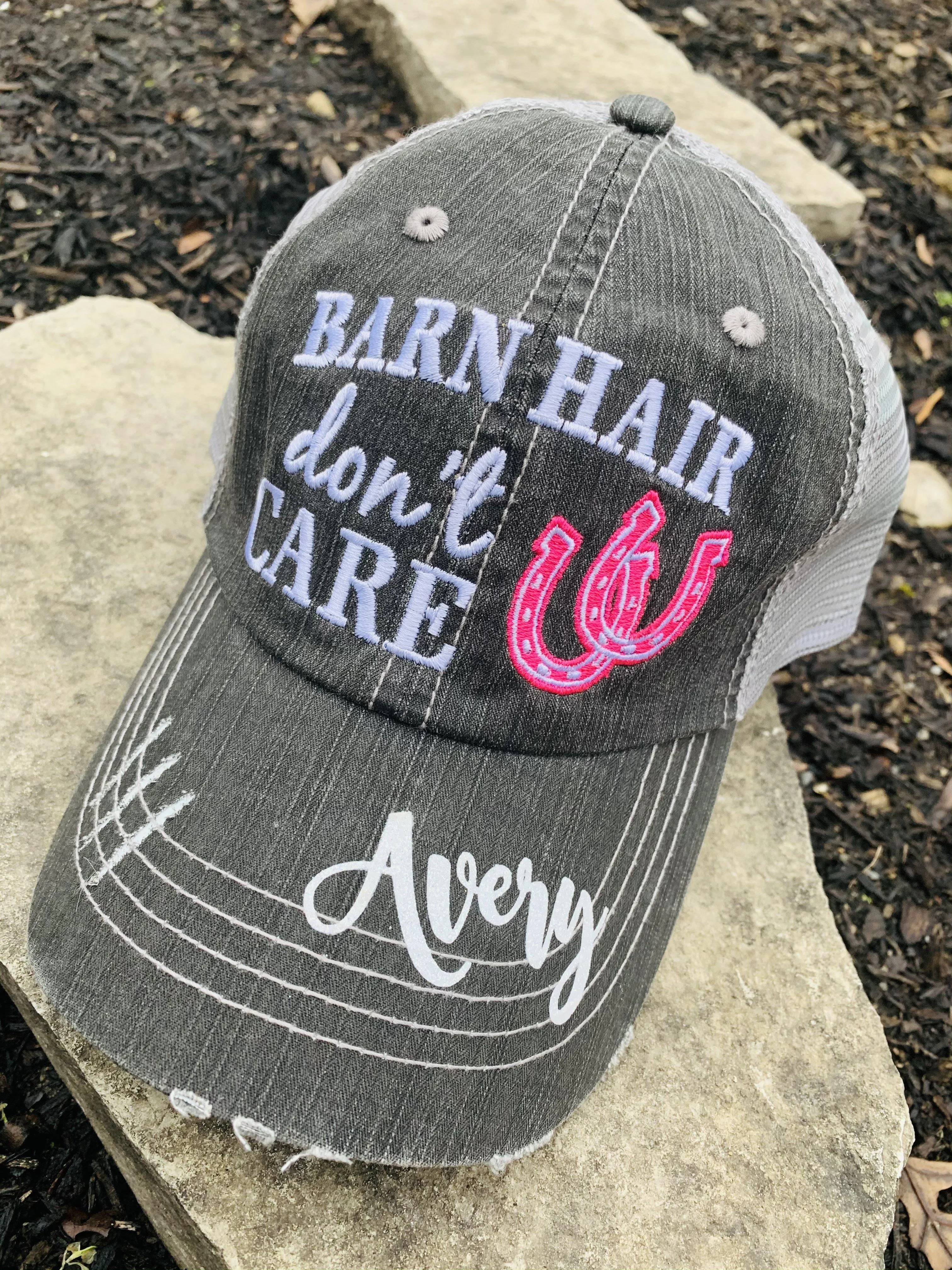 Mom hats Boy mom Girl mom Embroidered distressed womens trucker caps Personalizable