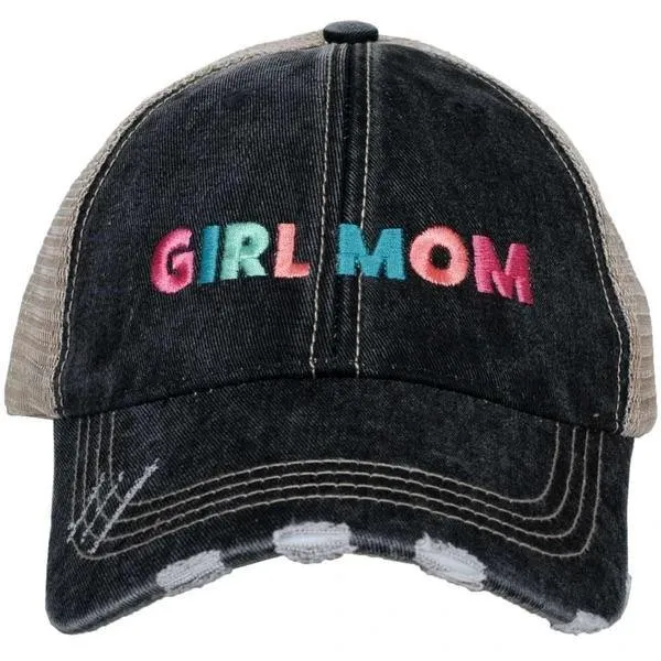 Mom hats Boy mom Girl mom Embroidered distressed womens trucker caps Personalizable