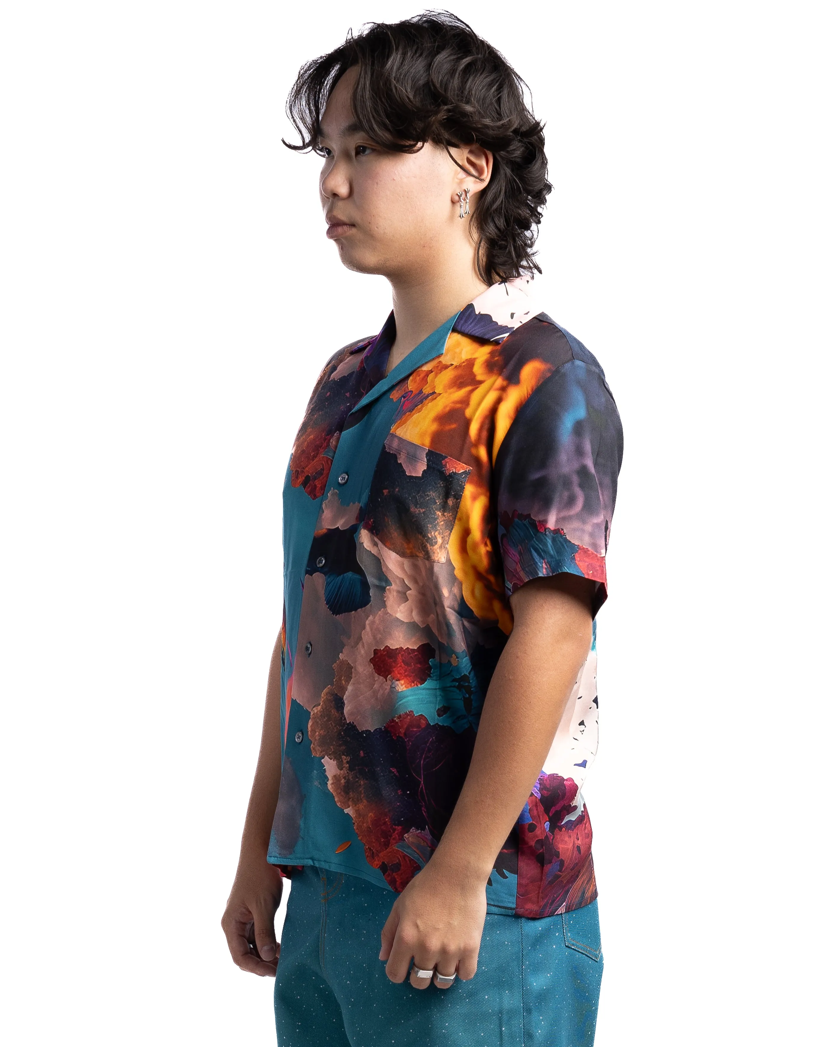 MOTR Hawaian SS Shirt Clouds Print