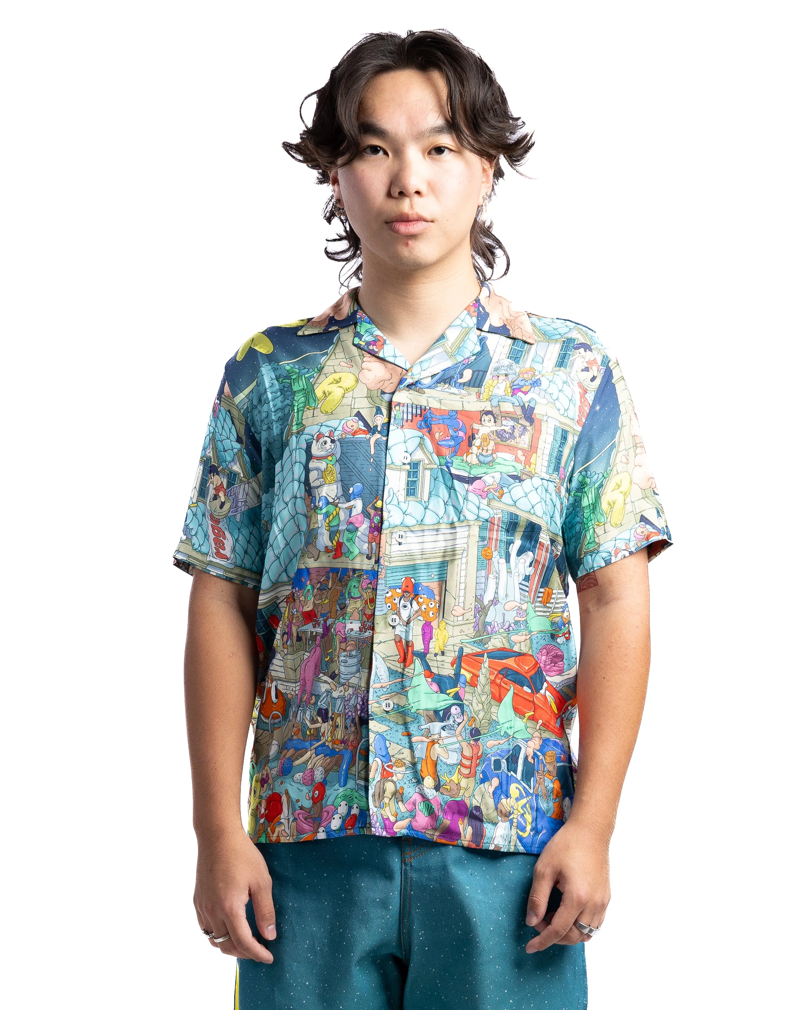 MOTR Hawaian SS Shirt Party Print