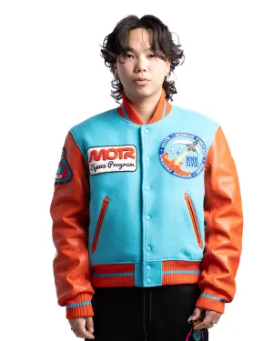 MOTR Space Classic Varsity Jacket Cyan Blue