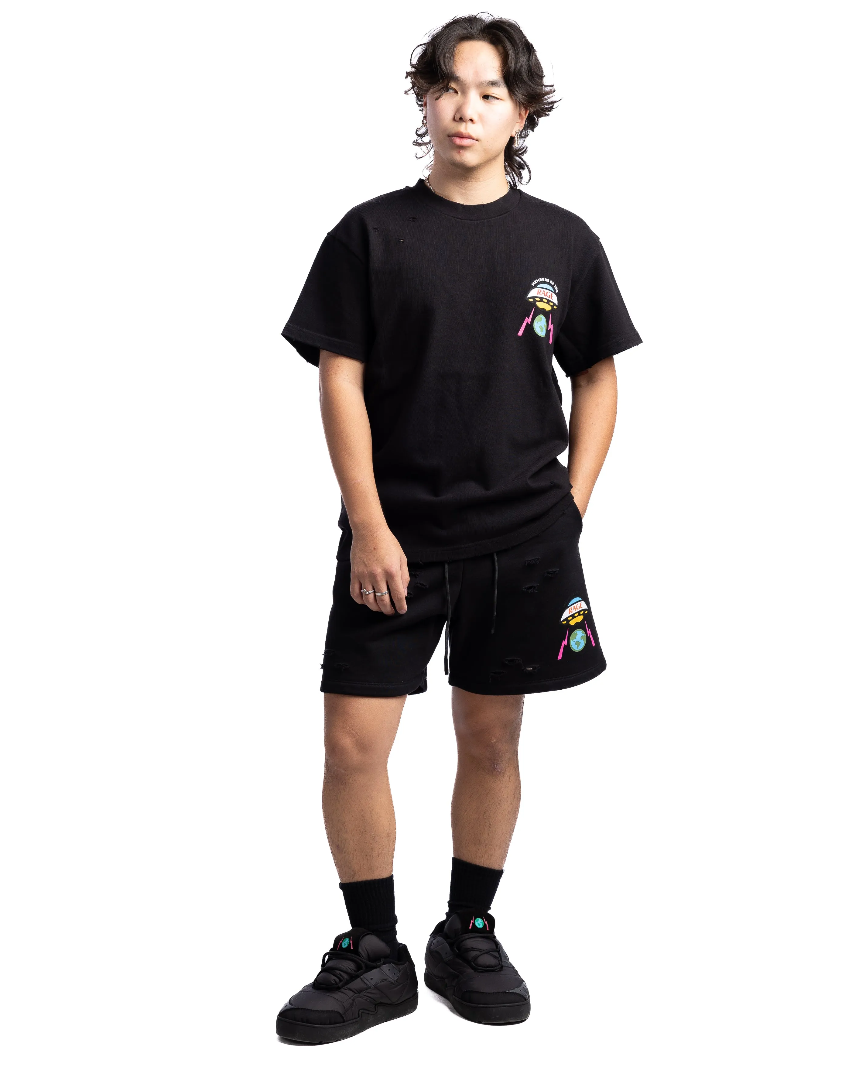 MOTR UFO Distressed Tee Black