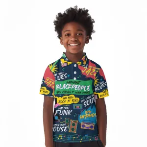 Music That Makes Us Proud African Kid Polo Shirt Black People DT02