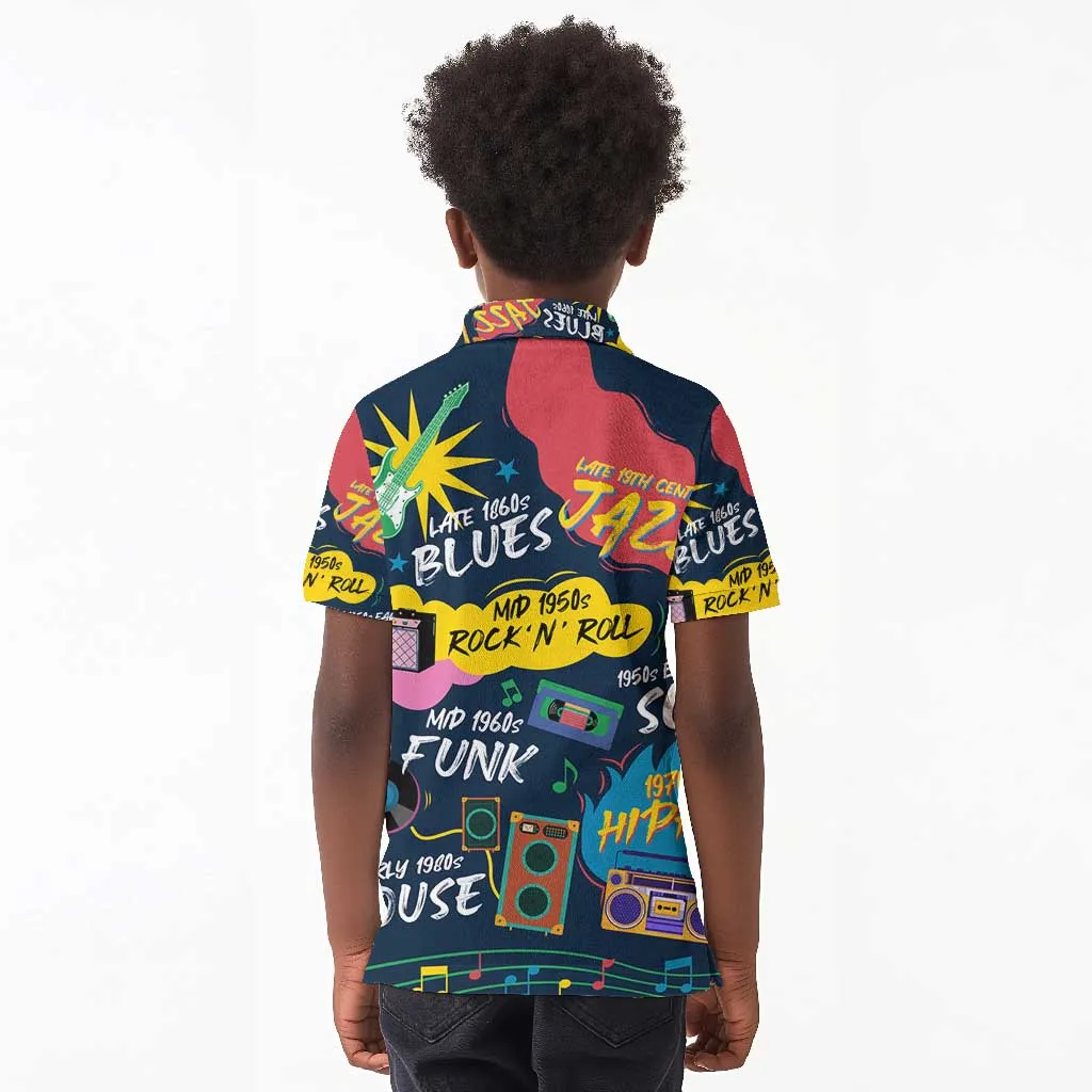 Music That Makes Us Proud African Kid Polo Shirt Black People DT02
