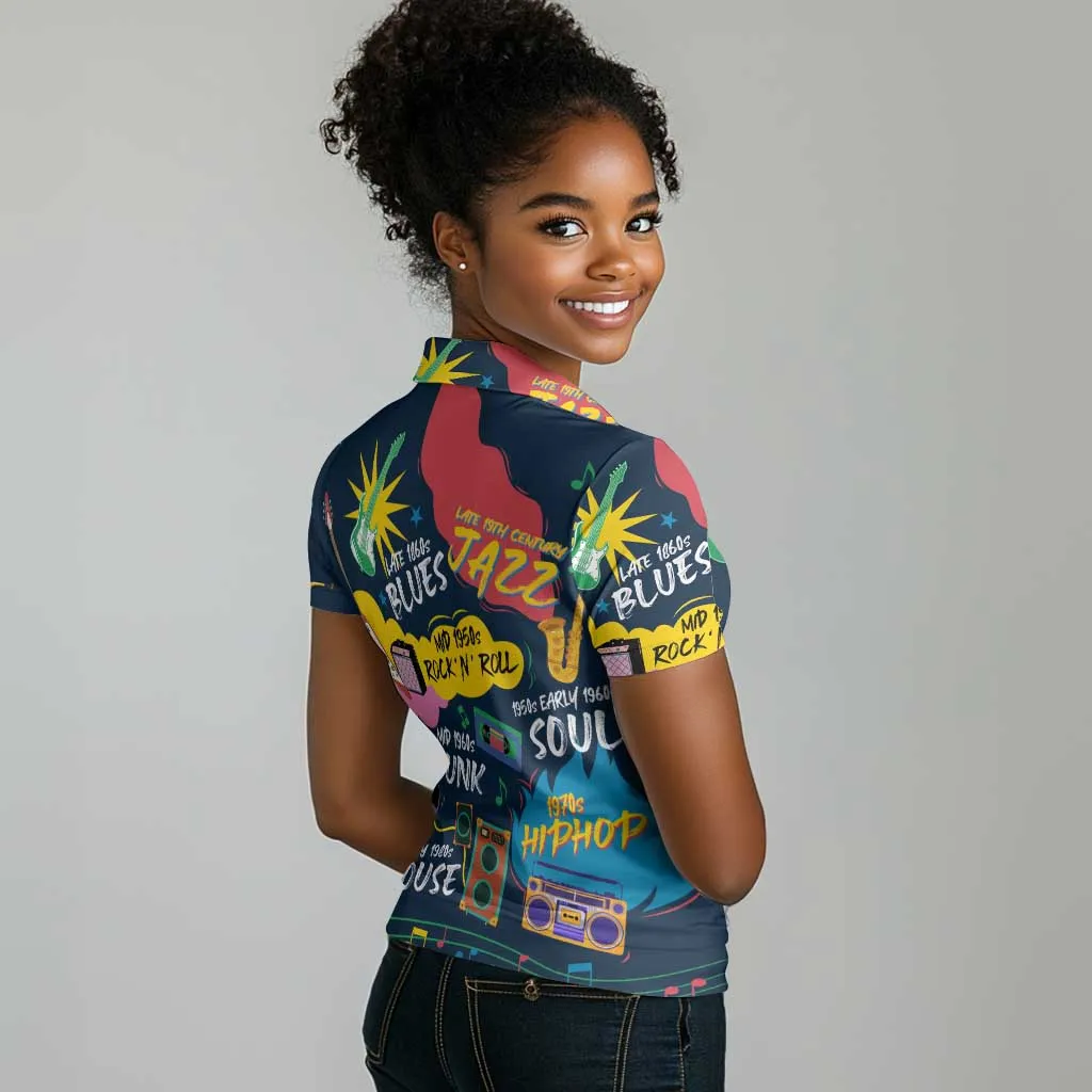 Music That Makes Us Proud African Women Polo Shirt Black People DT02
