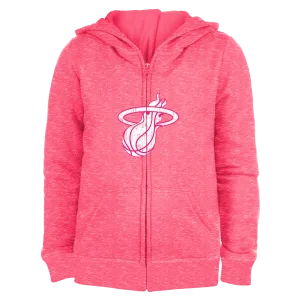New Era Miami HEAT Pink Logo Girls Hoodie