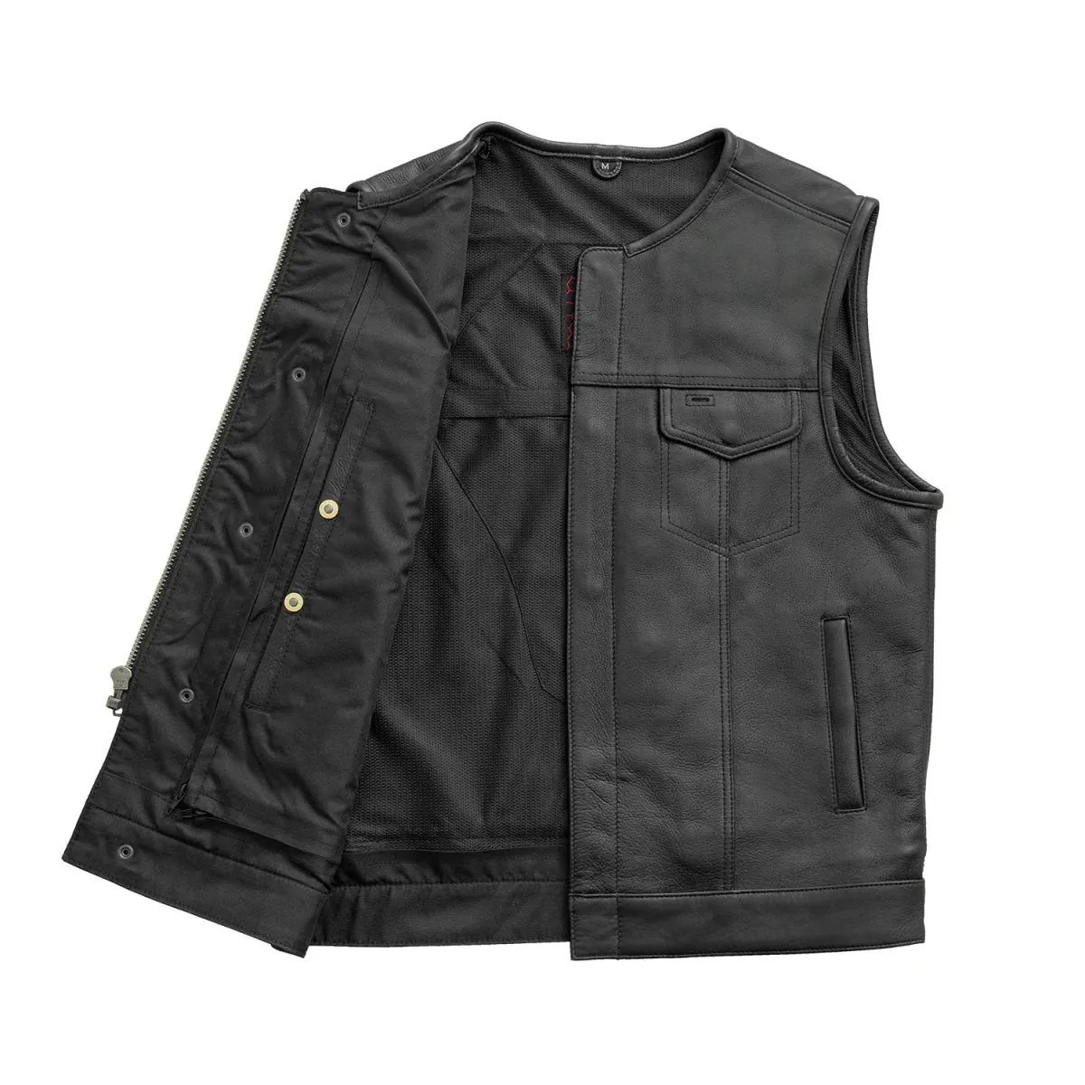 No Rival - Men's Motorcycle Leather Vest - Extreme Biker Leather