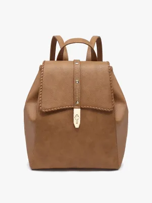 Olive Studded Whipstitch Backpack