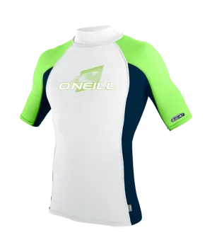 O'Neill Premium Skins Short Sleeve Turtleneck Rash Guard Dayglo