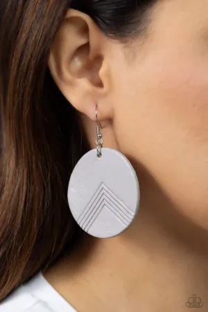 Paparazzi On the Edge of Edgy Earrings Silver