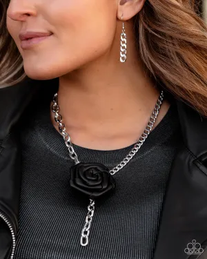 Paparazzi ROSE and Cons - Black Necklace