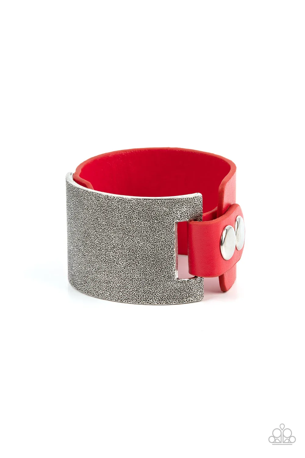 Paparazzi Studded Synchronism Bracelet Red