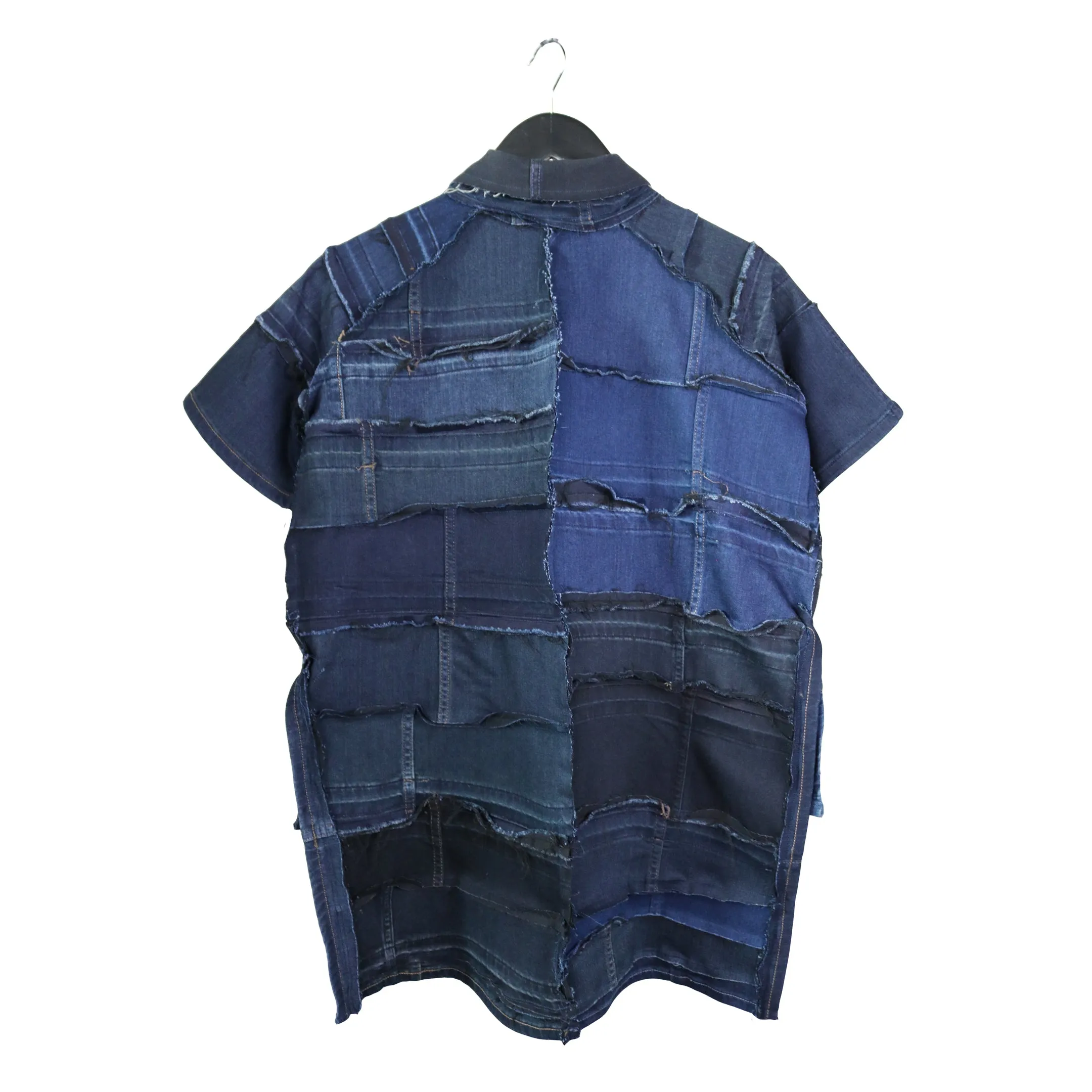 Papercut Skin - Reversible, zero waste denim button down shirt