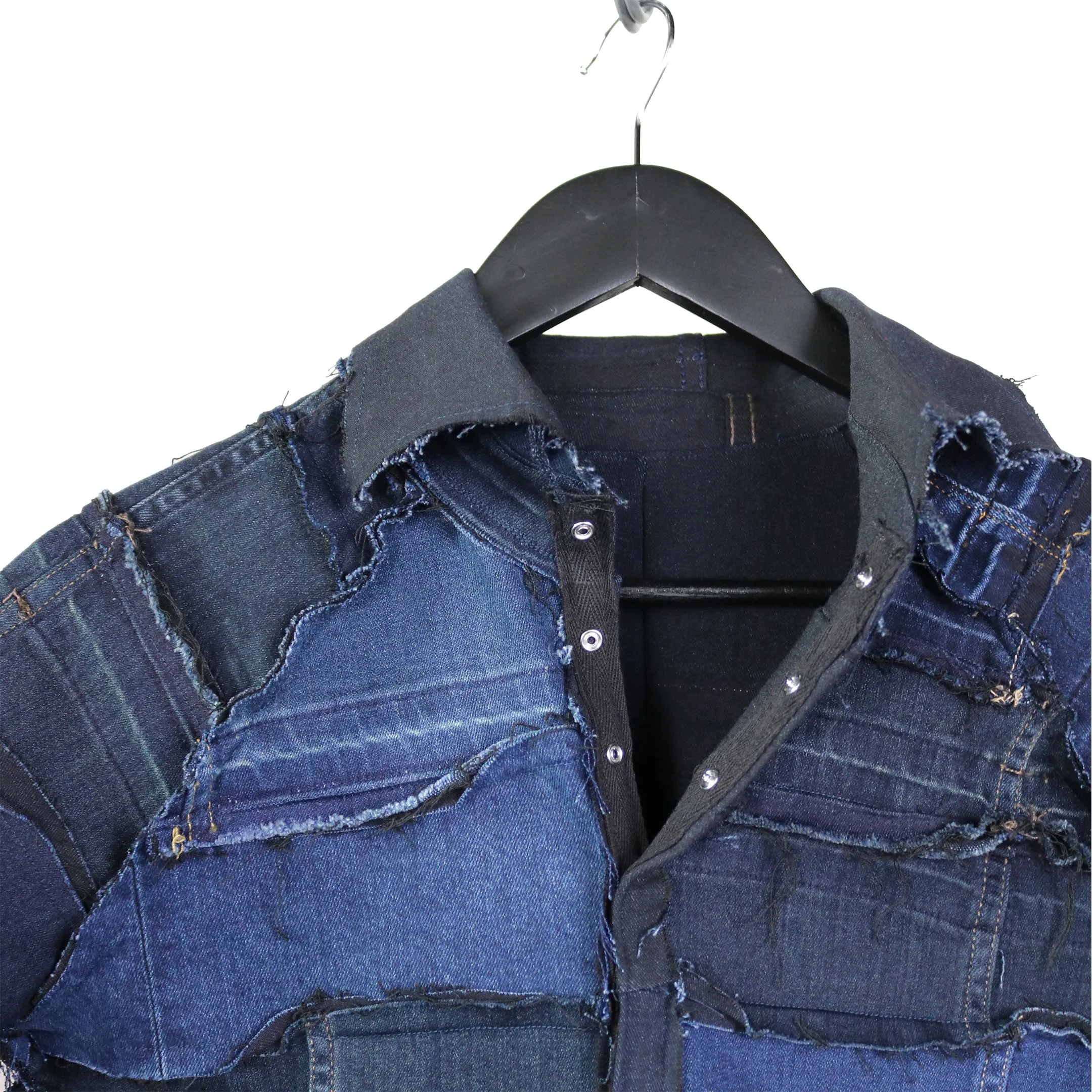 Papercut Skin - Reversible, zero waste denim button down shirt