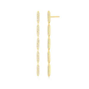 Pavé Diamond "On Point" Drop Earrings