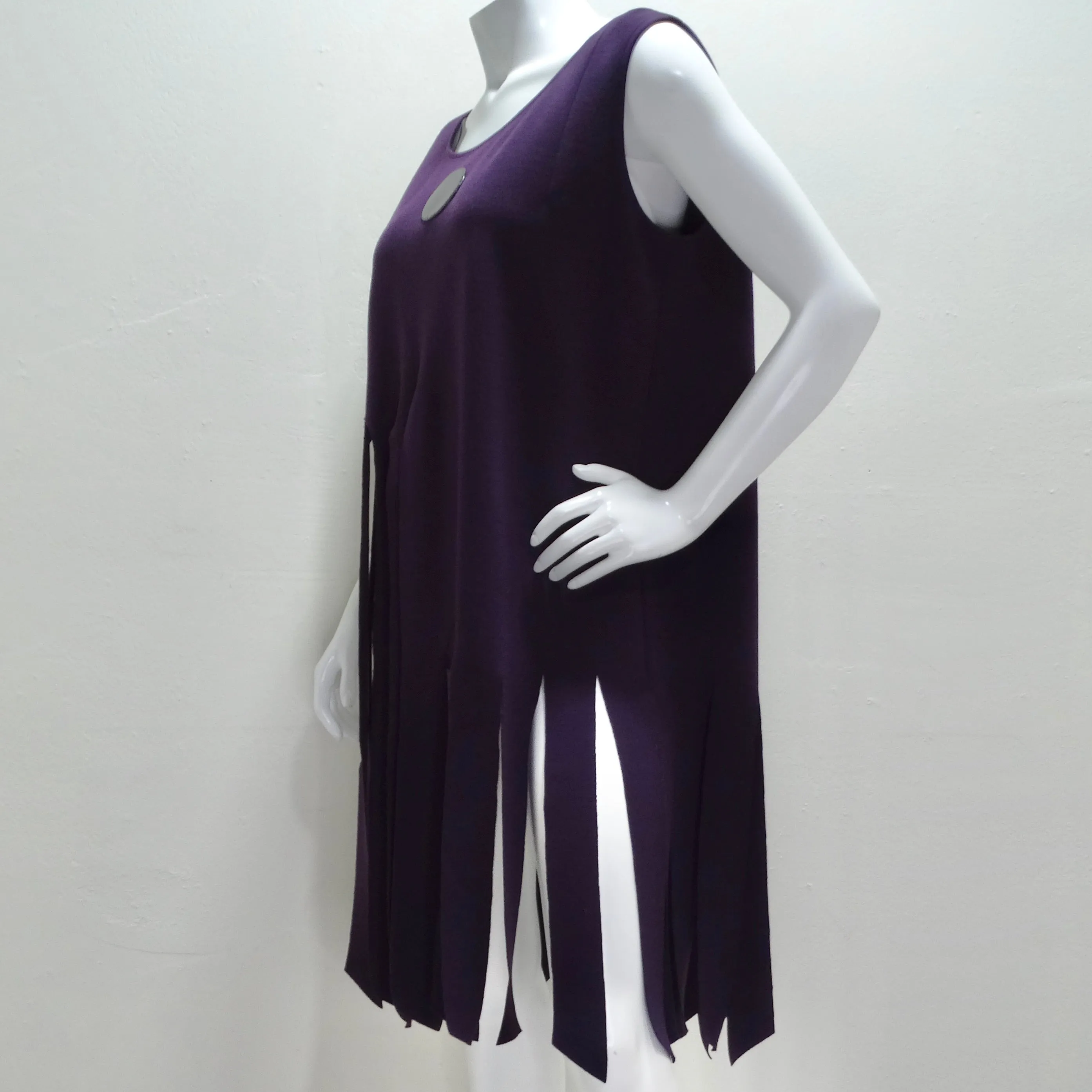 Pierre Cardin Reissued Purple Fringe Top
