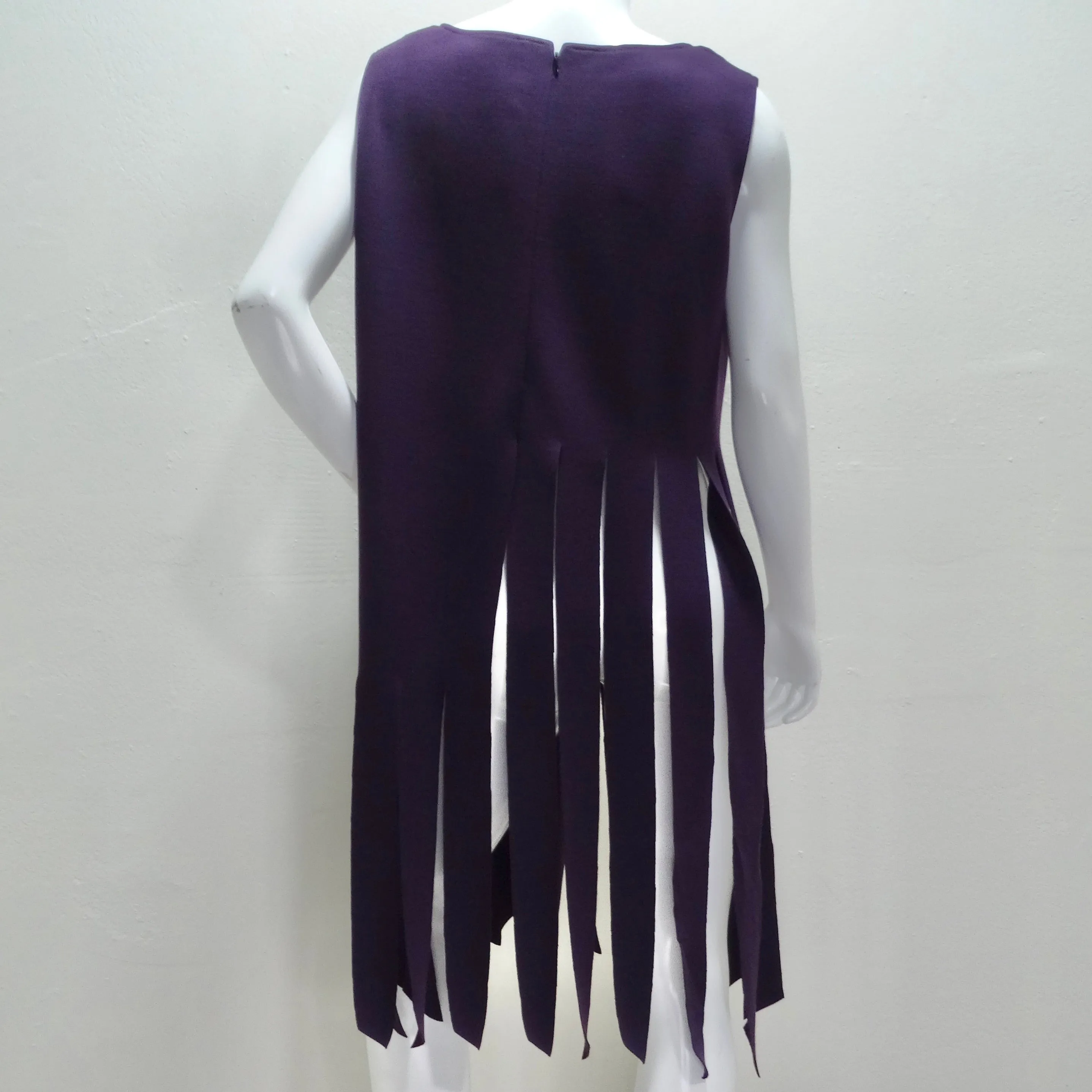 Pierre Cardin Reissued Purple Fringe Top