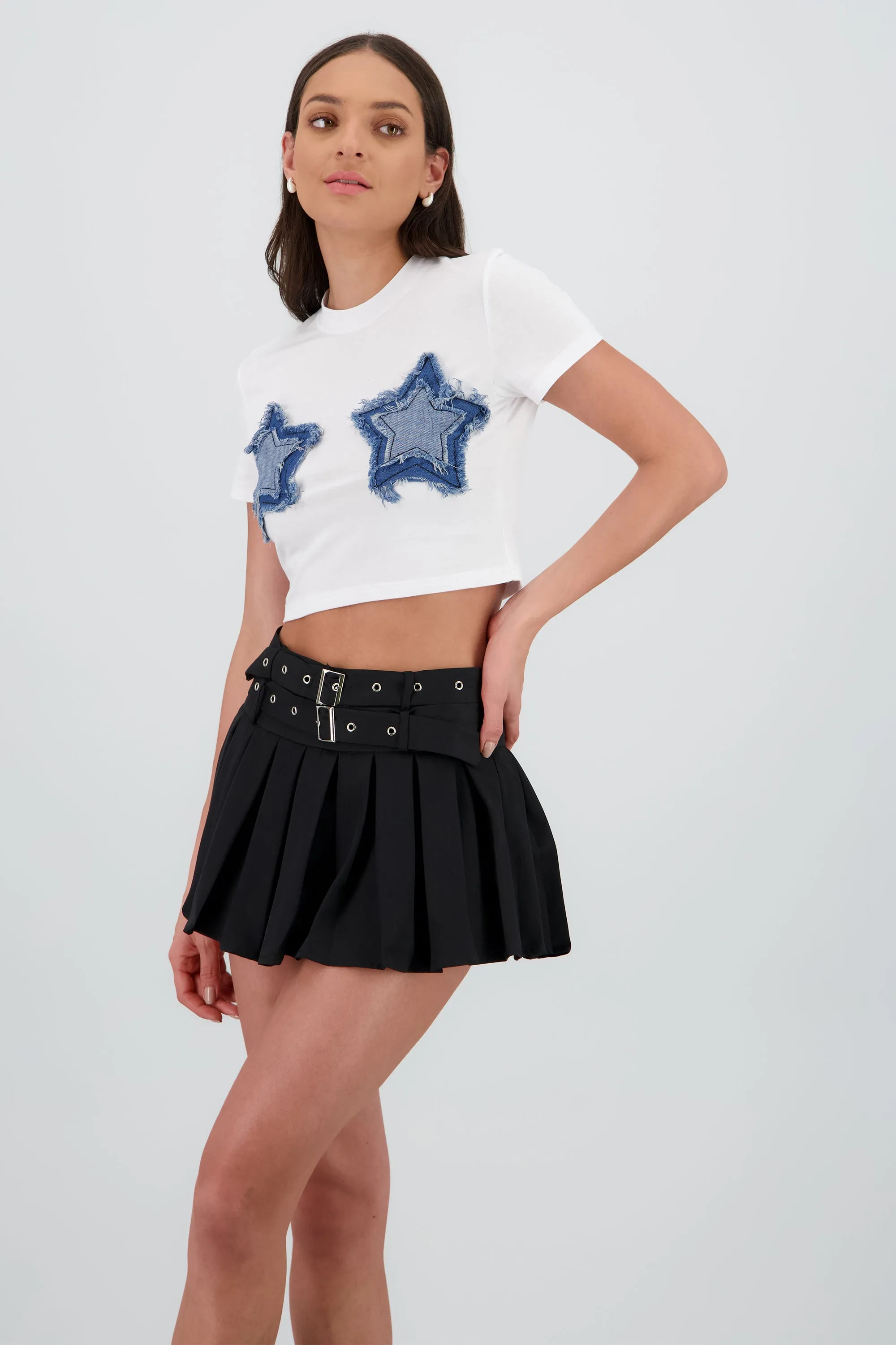 Playera con parches estrella