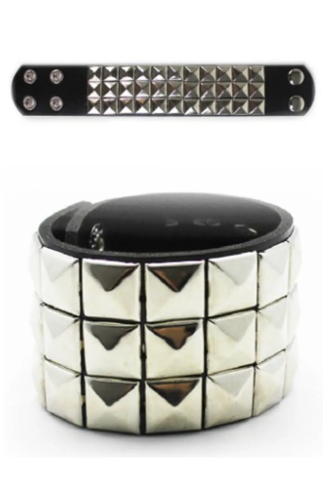 Pleather Studded Wrist Cuff