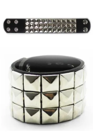 Pleather Studded Wrist Cuff