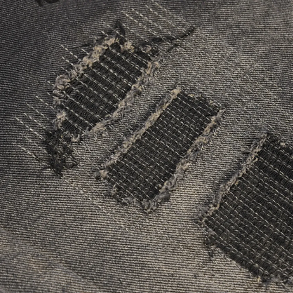 Punk Gradient Ripped Straight Jeans
