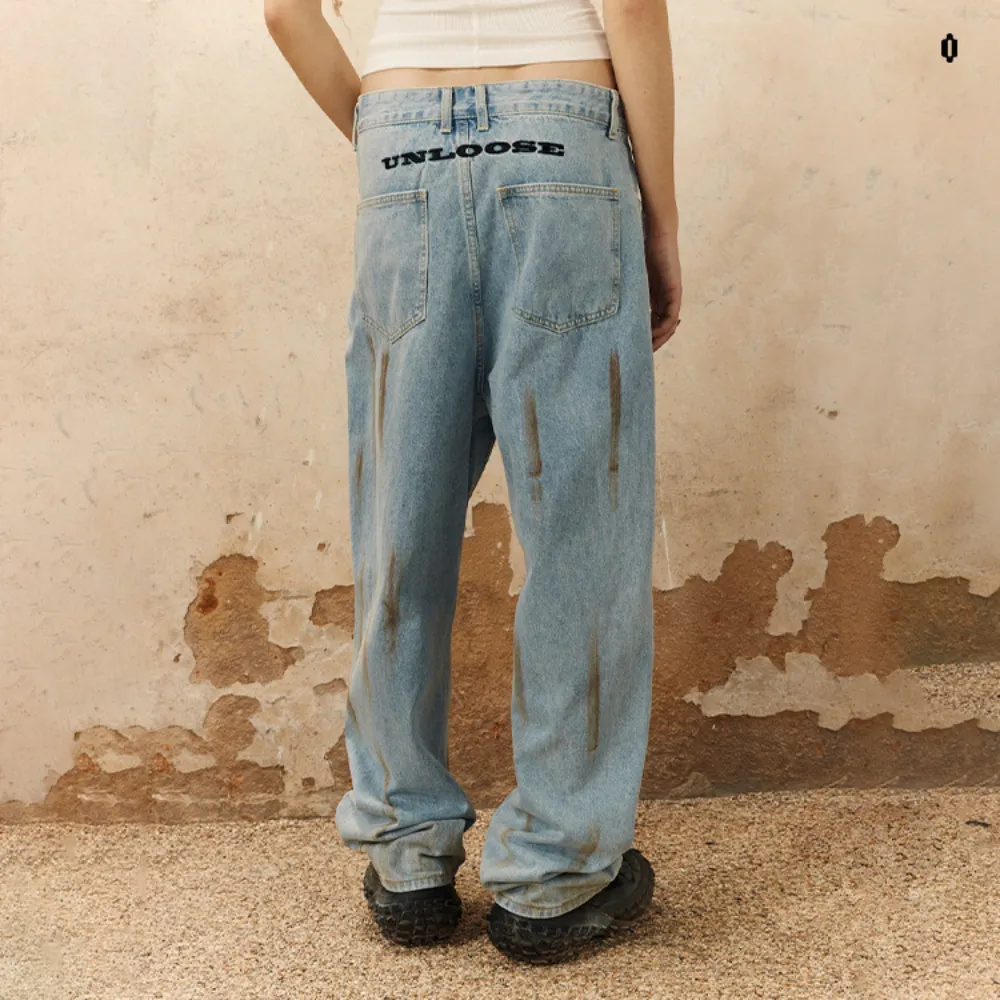 Punk Raw Edge Distressed Jeans