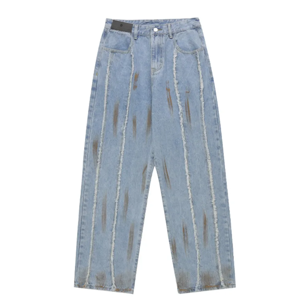 Punk Raw Edge Distressed Jeans
