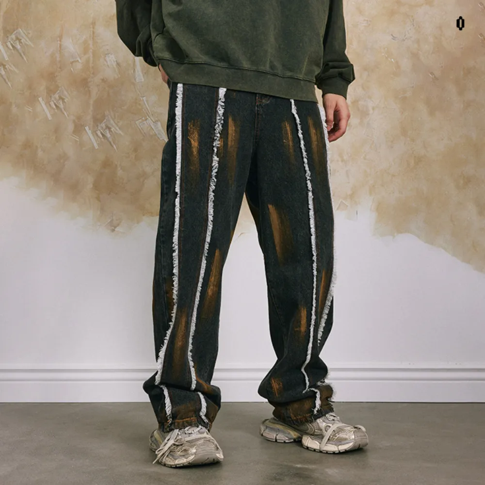 Punk Raw Edge Distressed Jeans