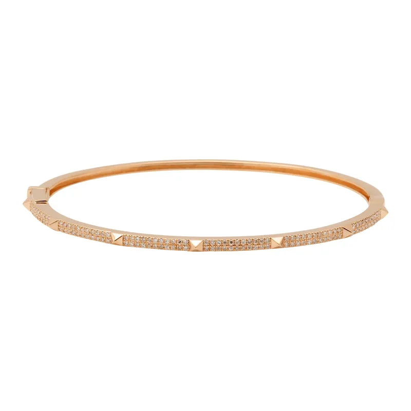 PYRAMID DIAMOND STUD BANGLE MEDIUM