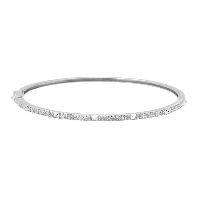 PYRAMID DIAMOND STUD BANGLE MEDIUM