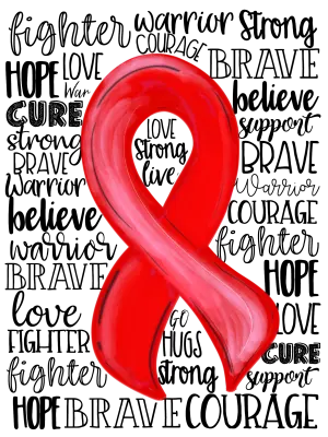 {Red Awareness Ribbon}
