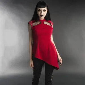 RED SPIKED TUNIC
