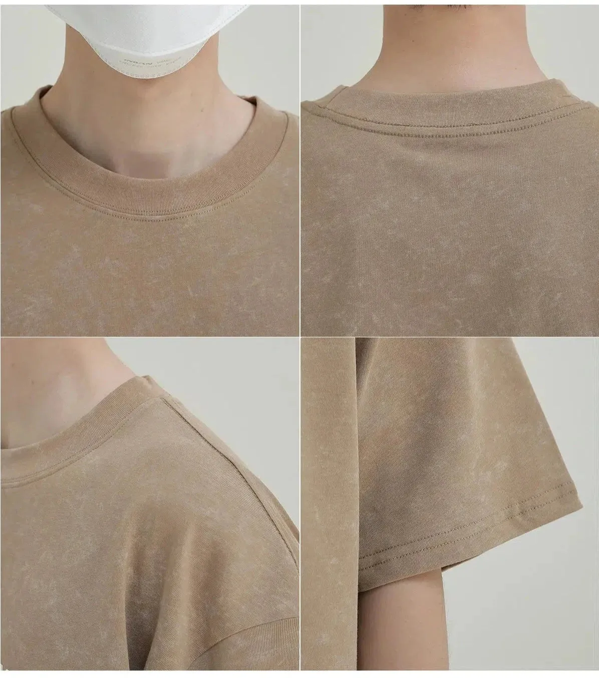 Retro Distressed Khaki T-shirt