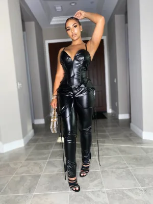 Rihanna biker pants & Corset