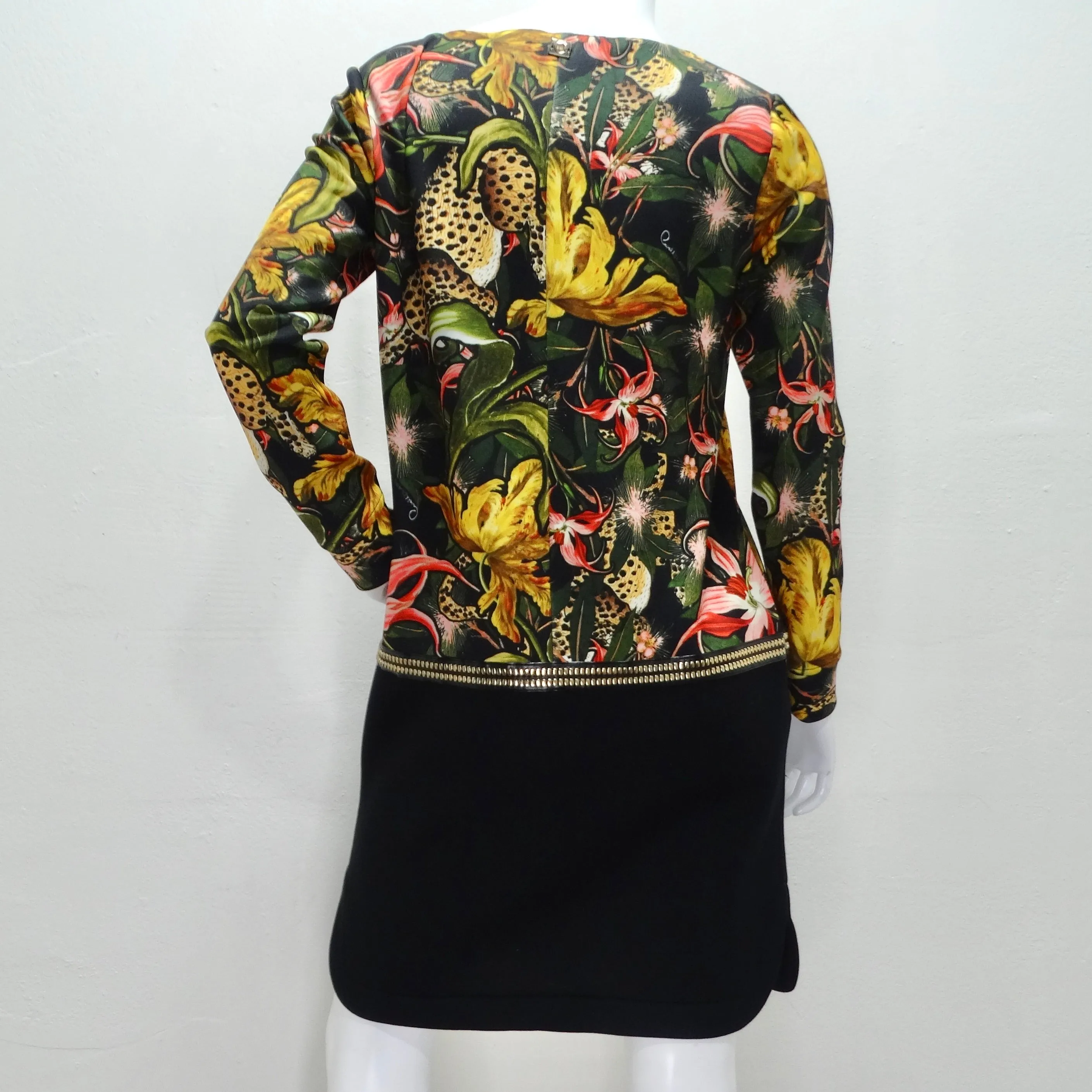 Roberto Cavalli Floral Drop Waist Dress