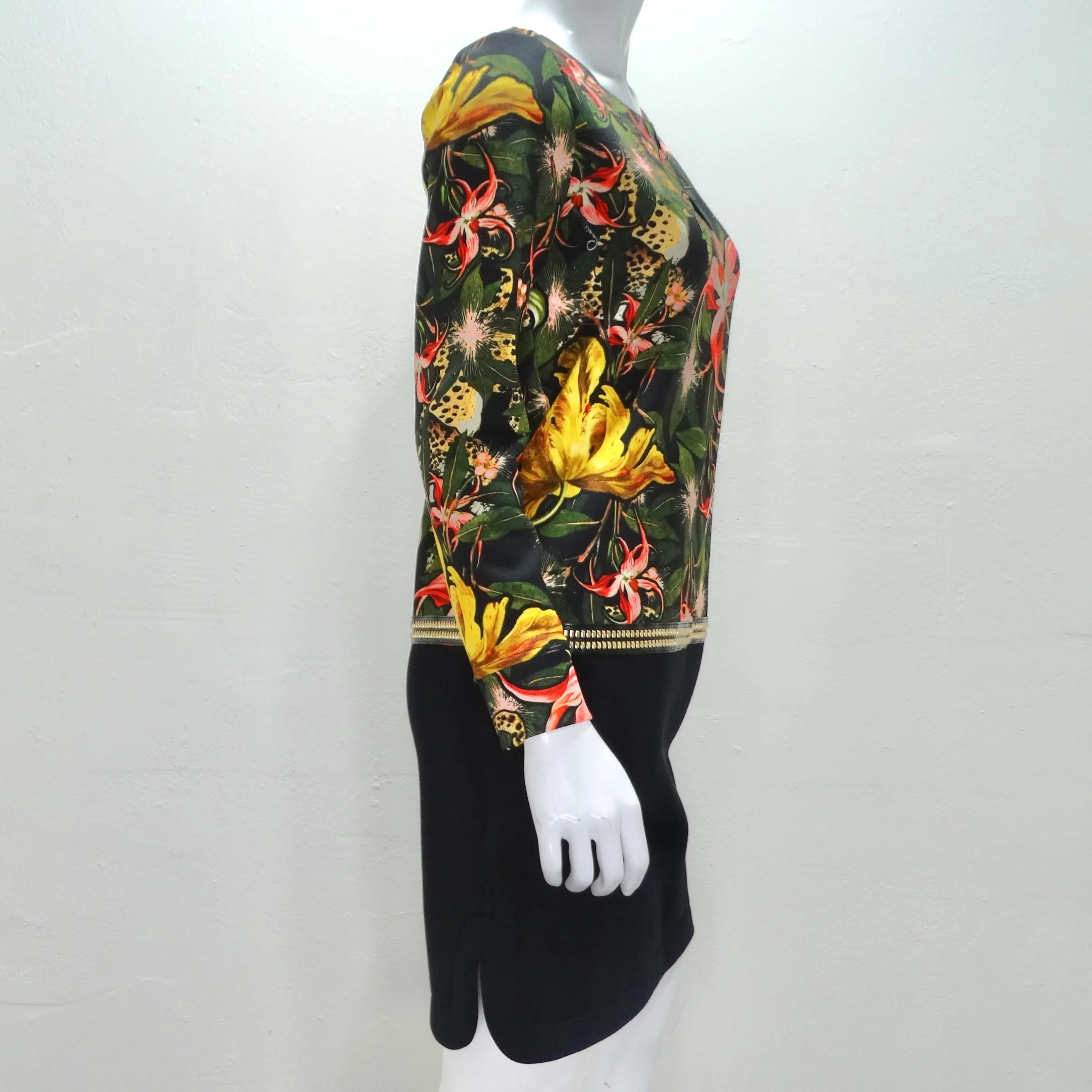 Roberto Cavalli Floral Drop Waist Dress