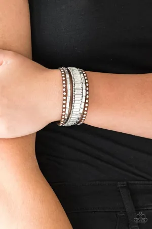 Rock Star Rocker- Brown Snap Bracelet - Paparazzi Accessories
