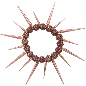Rose Gold Fireball Spike Studded Stretch Bracelet