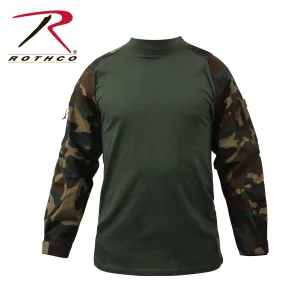 Rothco Military NYCO FR Fire Retardant Combat Shirt - Woodland Camo