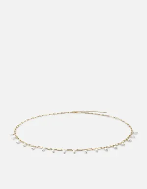 Sania Pearl Waist Chain, Gold Vermeil