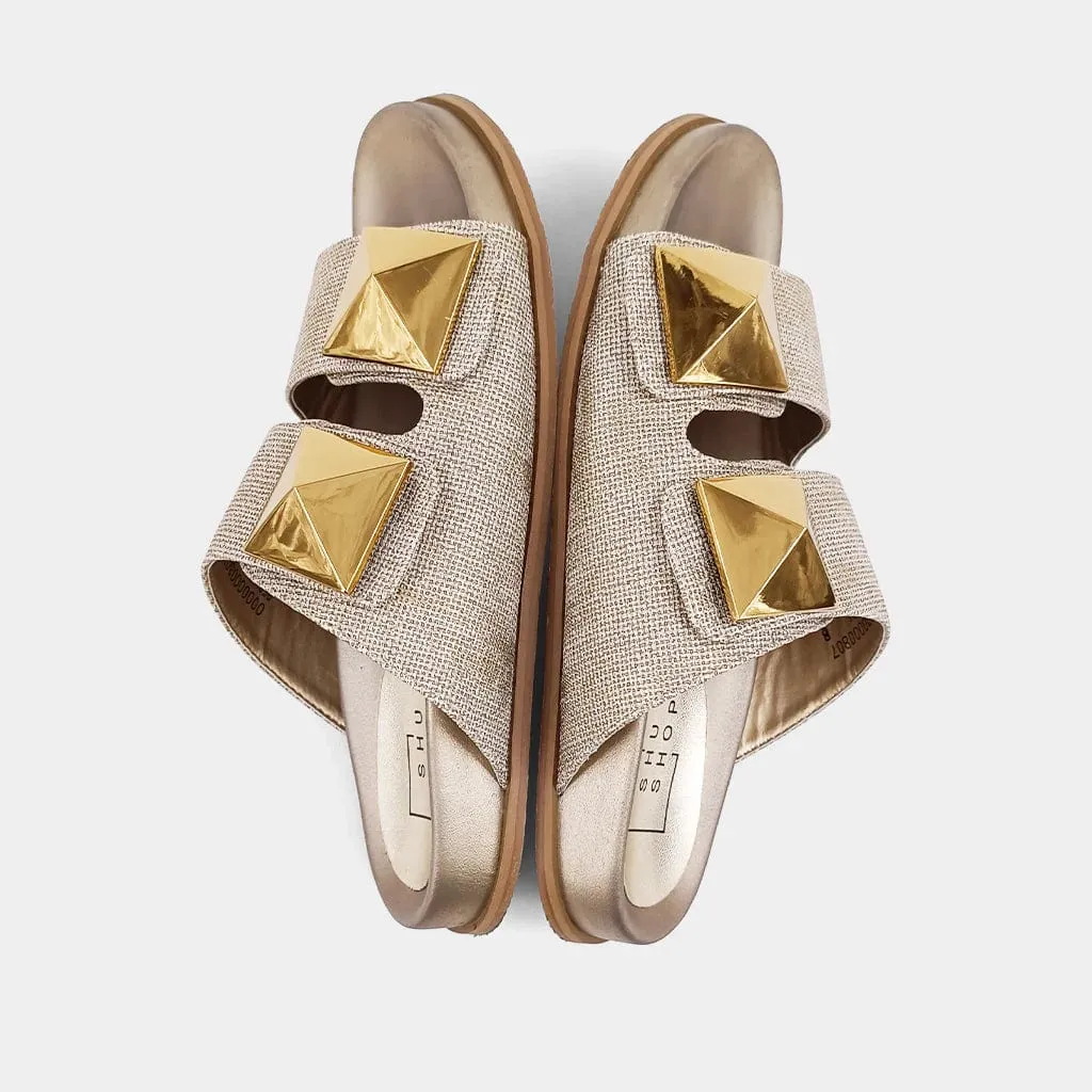 Shu Shop Bernarda Sandals In Gold Woven