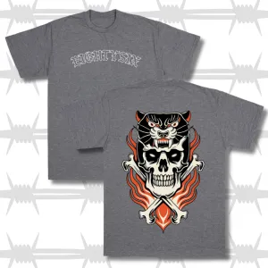 Skull Panther Tee - Grey