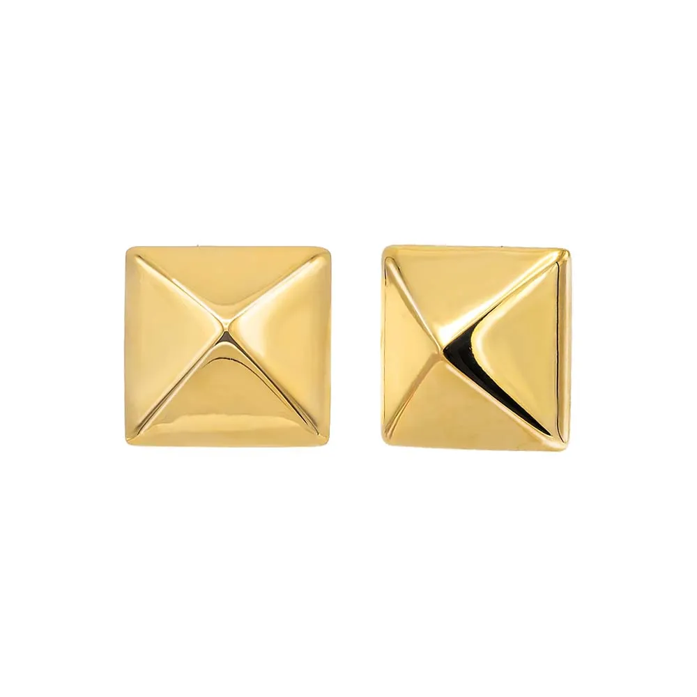 Solid Square Spike Stud Earring
