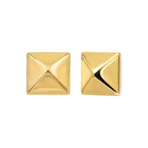 Solid Square Spike Stud Earring