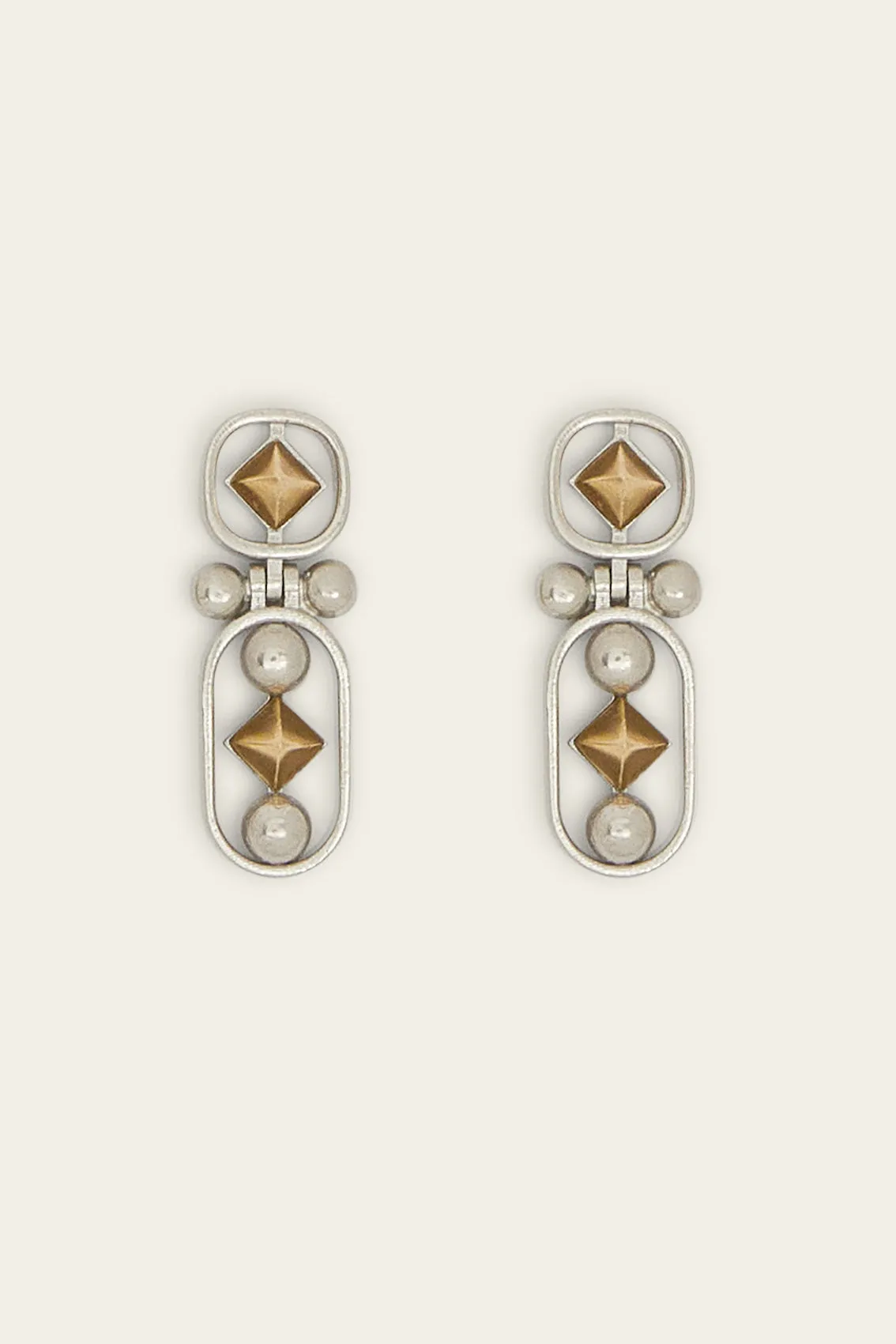 SPHERES & DIAMONDS DROP EARRINGS