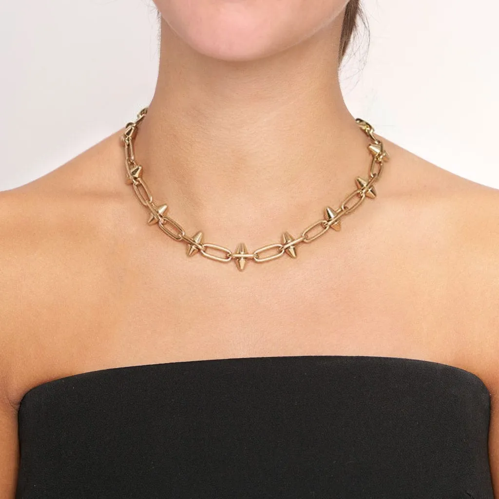 Spike Chain Link Necklace