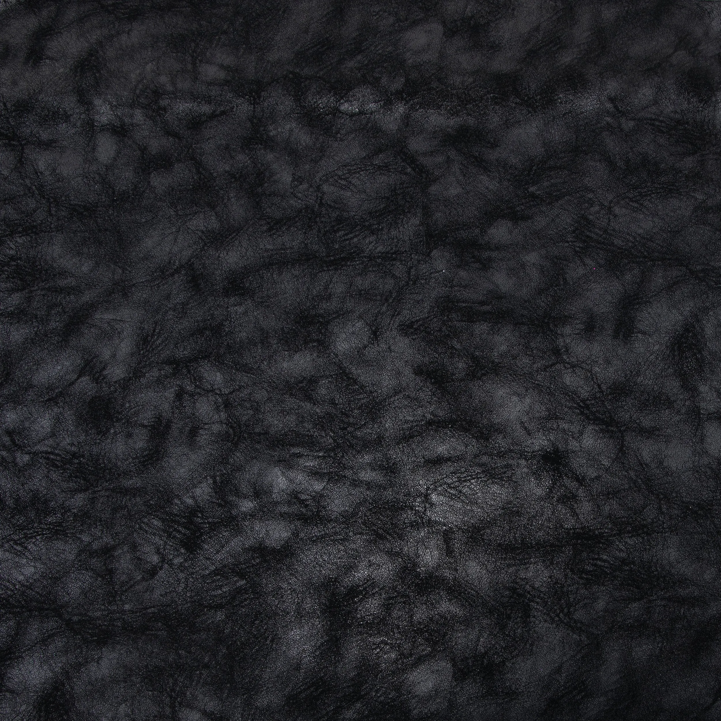 Stretch Pleather Fabric, Distressed Black