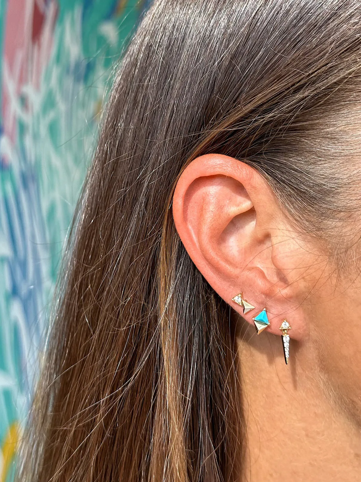 Summit Triangle Post Earrings