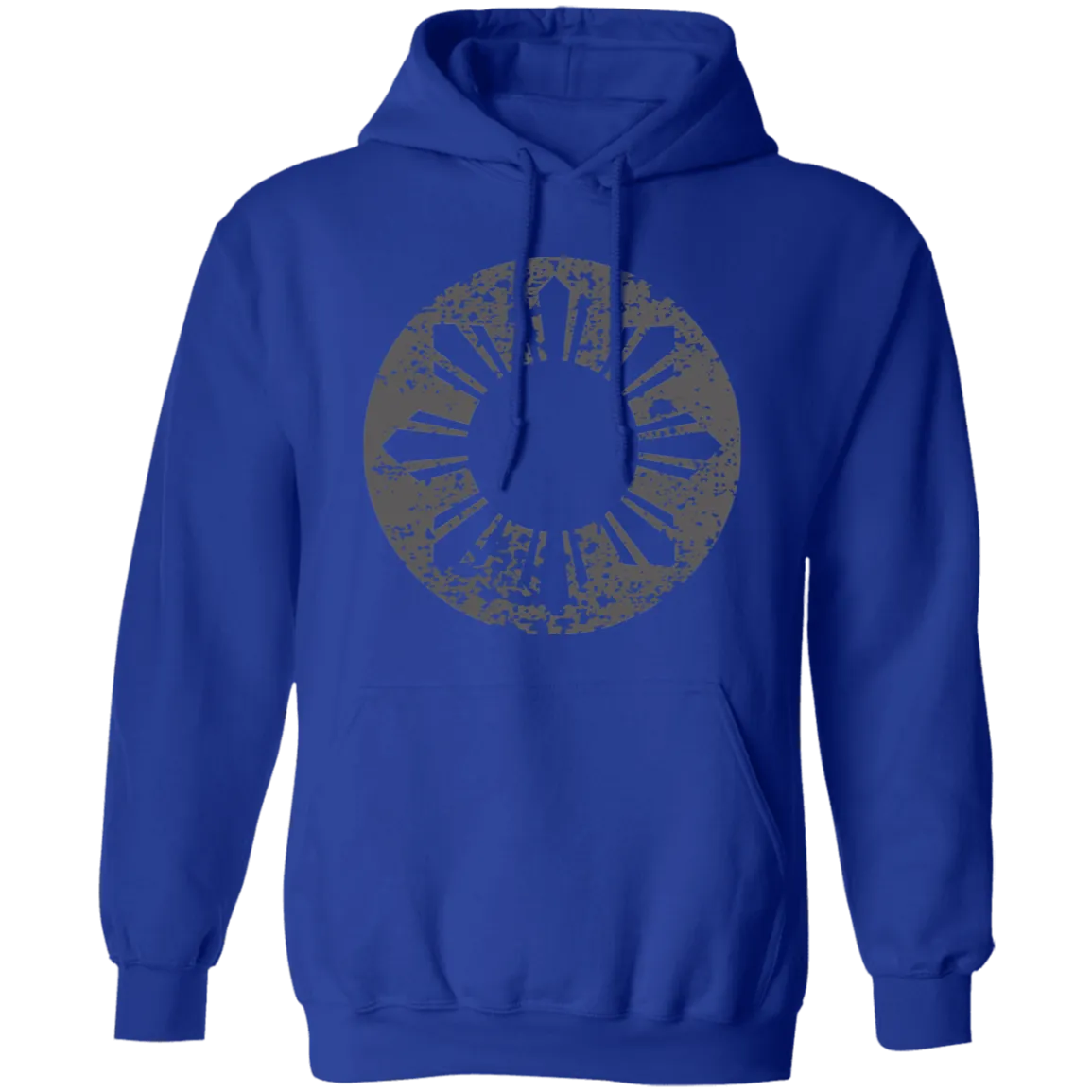 Sun and Stars in Circle Distressed Unisex Pullover Hoodie